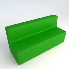 Divano Ecopelle Ignifugo 4 Posti H 46 Verde Per Ambienti Scolastici Innovativi
