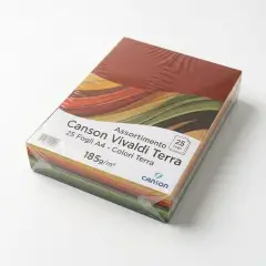 Cartoncino Vivaldi Canson Iris A4 185 g/m² - 25 Fogli Assortimento Terra