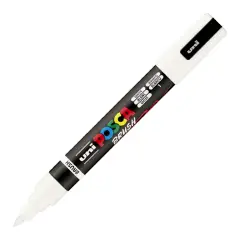 Pennarello Uni Posca - Punta Brush 1-4 mm - Bianco