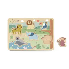 Puzzle Sonoro in Legno Animali, Gioco Educativo