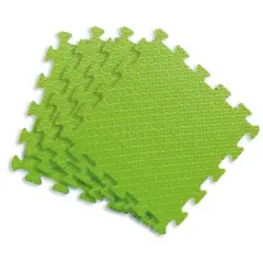 Tappetini Puzzle per Bambini in EVA 60x60 cm – Set 4 Pezzi Verde Lime