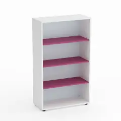 Mobile Scuola Kubò Bianco a Giorno H 150 cm – Ripiani Fucsia | Conforme CAM