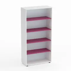 Mobile Scuola Kubò Bianco a Giorno H 180 cm – Ripiani Fucsia | Conforme CAM
