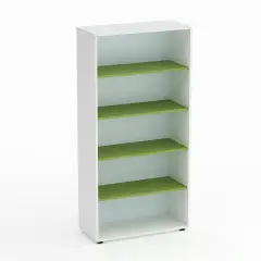 Mobile Scuola Kubò Bianco a Giorno H 180 cm – Ripiani Verde Kiwi | Conforme CAM