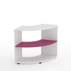Mobile Scuola Kubò Bianco Curvo 90° H 75 cm – Ripiano Fucsia | Conforme CAM