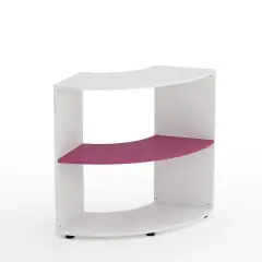 Mobile Scuola Kubò Bianco Curvo 90° H 90 cm – Ripiani Fucsia | Conforme CAM