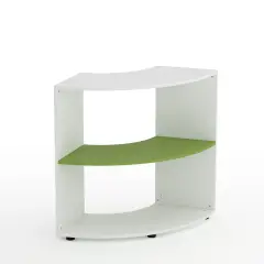 Mobile Scuola Kubò Bianco Curvo 90° H 90 cm – Ripiani Verde Kiwi | Conforme CAM