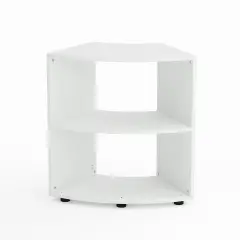 Mobile Scuola Kubò Bianco Curvo 60 Gradi H 75 cm. Ripiani Bianco - Conforme CAM