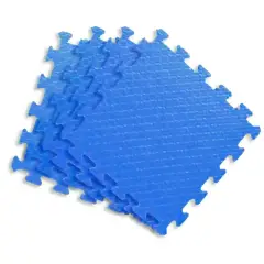 Maxi Tappeti Puzzle per Bambini Eva 120x120 cm - Set 4 Pezzi Blu