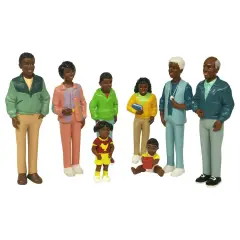 Famiglia Africana – Set 8 Personaggi in Plastica Colorata