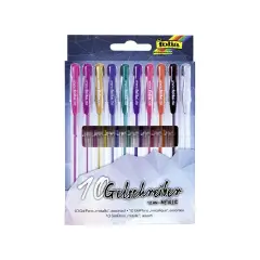 Penne Inchiostro Gel Metal - Set da 10 Colori