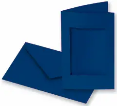 Cartoncini Augurali con Finestra Rettangolare Blu
