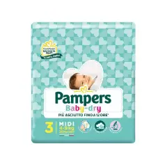 Pannolini Pampers Baby-Dry Flash - Taglia 3 - 4-9 Kg - 20 Pezzi