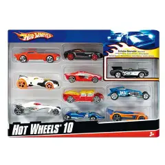 Hot Wheels Confezione 10 Veicoli Assortiti