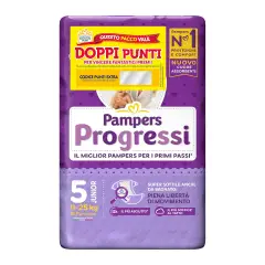 Pannolini Pampers Progressi - Taglia 5 - 11-25 Kg - 18 Pezzi