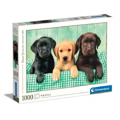 Puzzle 1000 Pezzi HQC I Tre Labrador - High Quality Collection Clementoni