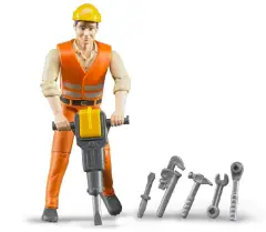Bruder - Personaggio Operaio Edile con Accessori
