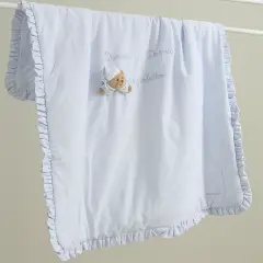 PUCCIO COPERTINA JERSY PER CARROZZINA AZZURRA NANAN