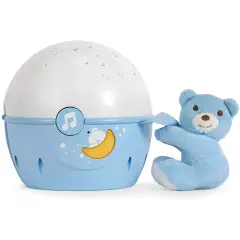 Chicco Next2Stars Luce Notturna Blu con Pupazzo – Proiettore per Neonati