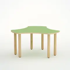TAVOLO ONDA ESATONDO H 58 CM - MISURA 3 - VERDE