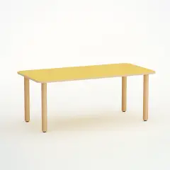 Tavolo Forma Rettangolare H 52 cm – Misura 2 - Giallo - Conforme CAM