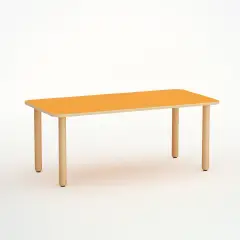 Tavolo Forma Rettangolare H 46 cm – Misura 1 - Arancio - Conforme CAM