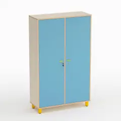 Mobile Scuola Infanzia Onda Appendiabiti Altezza 174 cm. Blu Orizzonte - Conforme CAM