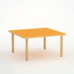 Tavolo Forma Quadrato H 46 cm – Misura 1 - Arancio - Conforme CAM