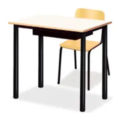 Banco Monoposto 600 - Sottopiano In Lamiera H 82 Cm. Per Ambienti Scolastici - Conforme CAM