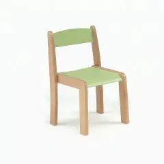 Sedia Bambini Nido e Infanzia Susy – Seduta 31 cm Verde, Impilabile e UNI EN 1729