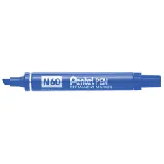 Marcatore Permanente con Punta Scalpello Pentel Marker N60 Blu