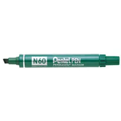 Marcatore Permanente con Punta Scalpello Pentel Marker N60 Verde