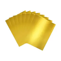 Cartoncino Colorato Liscio Oro  200 gr/mq, cm 50x70 •10 Fogli