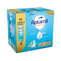 Latte Aptamil 4 Crescita Liquido 6 x 1L – Latte di Crescita 2+ Anni