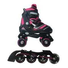 Nextreme Pattini Convertibili 2in1 Reverse Fucsia Taglia S 30/34 – Doppio Divertimento su Rotelle