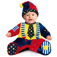 Costume Piccolo Clown Superbaby - Taglia 6/9 Mesi