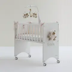 PUCCIO LETTO ROSA CO-SLEEPING CON MATERASSO