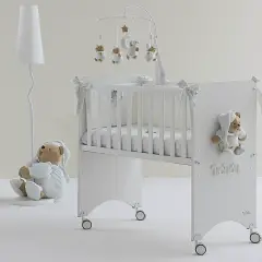 PUCCIO LETTO AZZURRO CO-SLEEPING CON MATERASSO