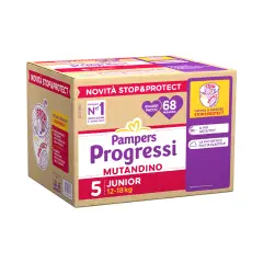 Pampers Progressi Mutandino Pacco Scorta 5 Junior 12/18gk 68 Mutandini