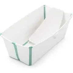 Vaschetta Bagnetto Flexibath Bianco Verde con Newborn Incluso