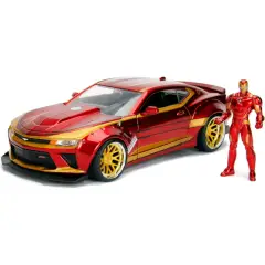 Marvel Ironman Chevy Camaro SS 2016 (Scala 1:24) con Personaggio Ironman in Die Cast