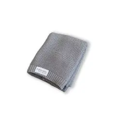 Bamboom Coperta Estiva Lavorata a Maglia 75x100 cm – Warm Grey