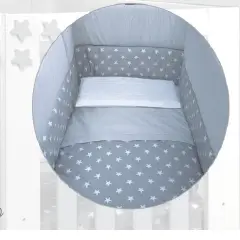 Aladino Completo Tessile 5 Pezzi Bianco Grigio - Baby Fashion