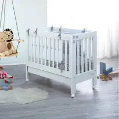 ALADINO LETTO BIANCO CON APPLICAZIONE GRIGIA