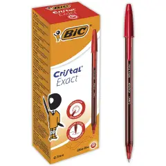 Penna BIC Cristal Exact Rossa –  punta fine 0,7 mm