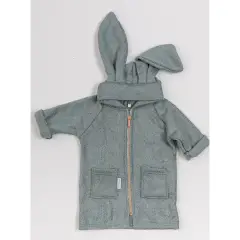 Accappatoio Vestaglia in Spugna Bamboom 0-2 Anni con Zip – Leadgrey