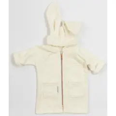 Accappatoio Vestaglia in Spugna Bamboom 2-4 Anni con Zip – Panna
