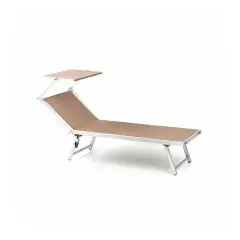 Lettino Prendisole da Giardino Freak Tortora – Relax e Comfort Outdoor