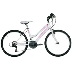 Bici Ragazza Bicicletta 24 Pollici MTB Bianco Rosa