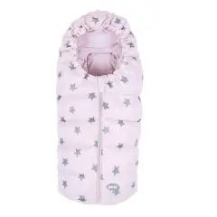 Sacco Termico Star Picci per Carrozzina/Ovetto Rosa Stelle Grigie
